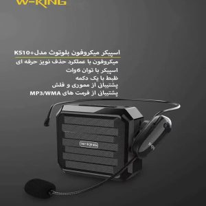رکوردر صدا و اسپیکر بلوتوثی دبلیو کینگ W-KING KS10 Plus Voice Amplifier