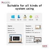 ست کيبورد و موس برند YESIDO مدل KB19