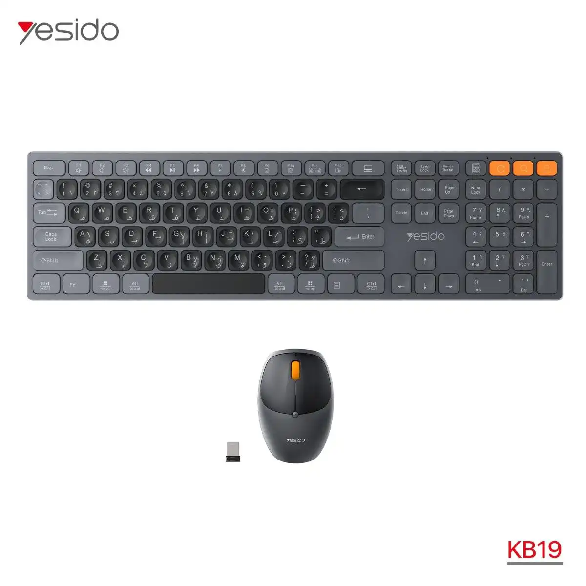 ست کيبورد و موس برند YESIDO مدل KB19
