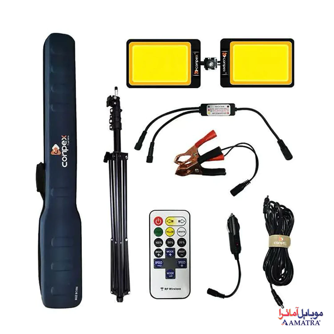 چراغ کمپینگ 2 پر کانپکس مدل FR-28 COB RF با سه پایه