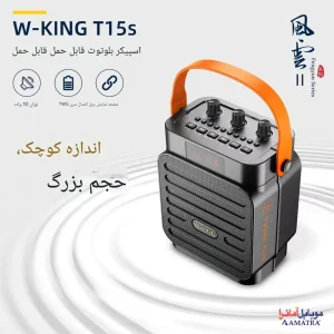 اسپیکر بلوتوثی 10 وات دبلیو کینگ مدل W-King T15S