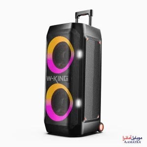 پارتی باکس 370 وات دبلیو کینگ همراه با 2 میکروفن مدل W-King T12