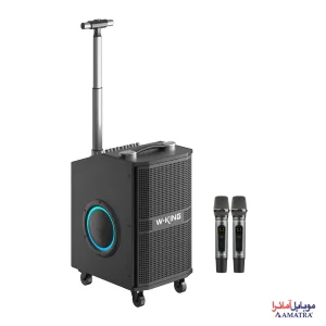 اسپیکر بلوتوثی 120 وات دبلیو کینگ همراه با 2 میکروفن مدل W-King K21 SE