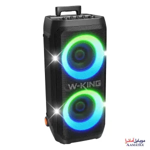 پارتی باکس 370 وات دبلیو کینگ همراه با 2 میکروفن مدل W-King T12